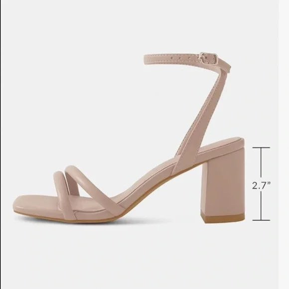 Shoe N’ Tale Strappy Heels with Square Toe - Picture 2 of 6